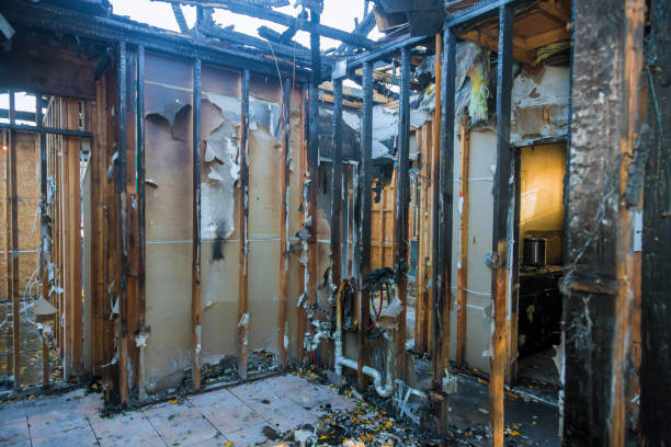 Professional Fire Damage Restoration technician working in Loma, CO